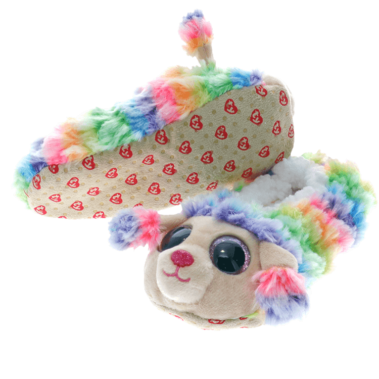 Details about   Ty Beanie Slipper Rainbow the Poodle 