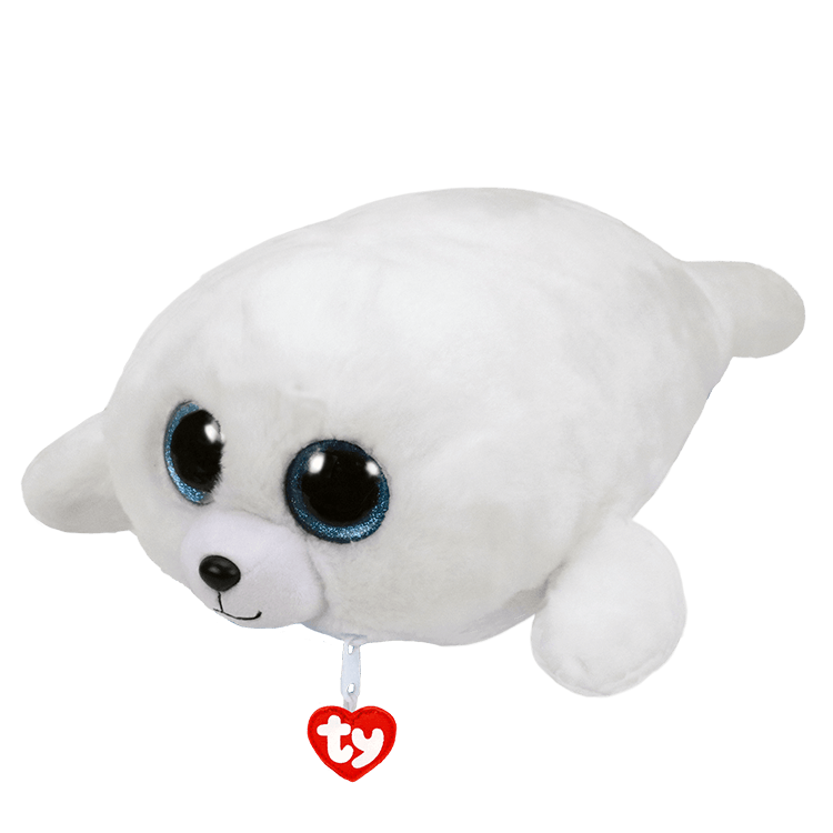 ty icy seal plush white large