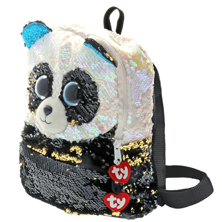 Bamboo - Reversible Sequin Square Panda Backpack :: Official Ty Store