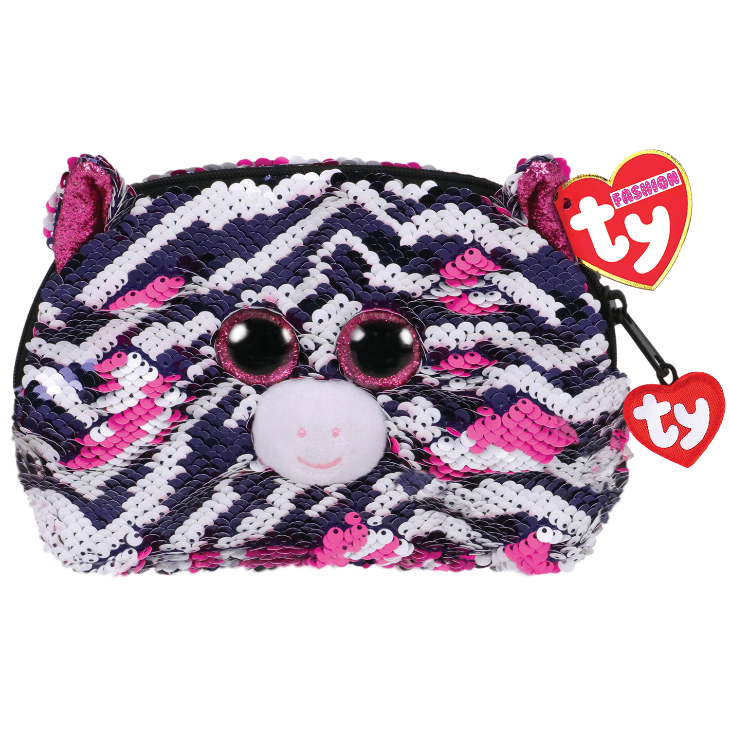 Zoey Reversible Sequin Zebra Accessory Bag Ty Store