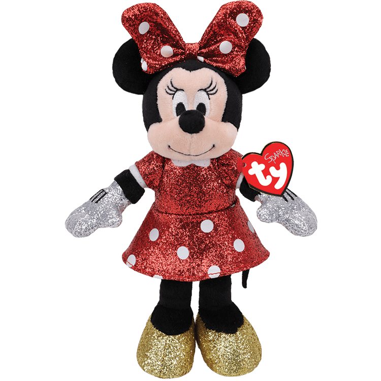 Minnie Red Dress 2013 Ty 8in Beanie Babie Sparkle Disney Mickey Mouse 41059 for sale online 
