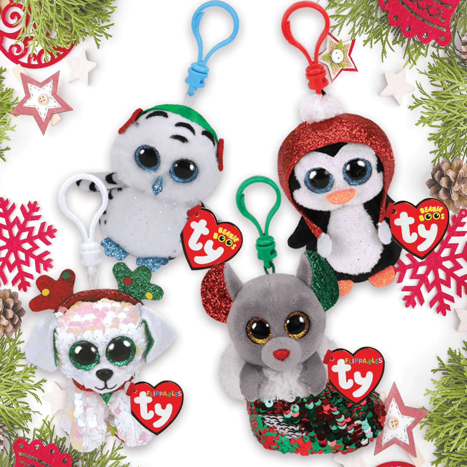 Ty Holiday Ornament Clip Set Official Ty Store