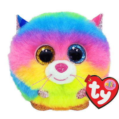 Ty Beanie Boos Dotty the Rainbow Cat Plush 9" NEW 