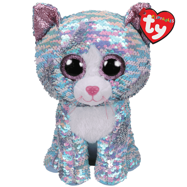Whimsy - Reversible Sequin Blue Cat Medium :: Official Ty Store