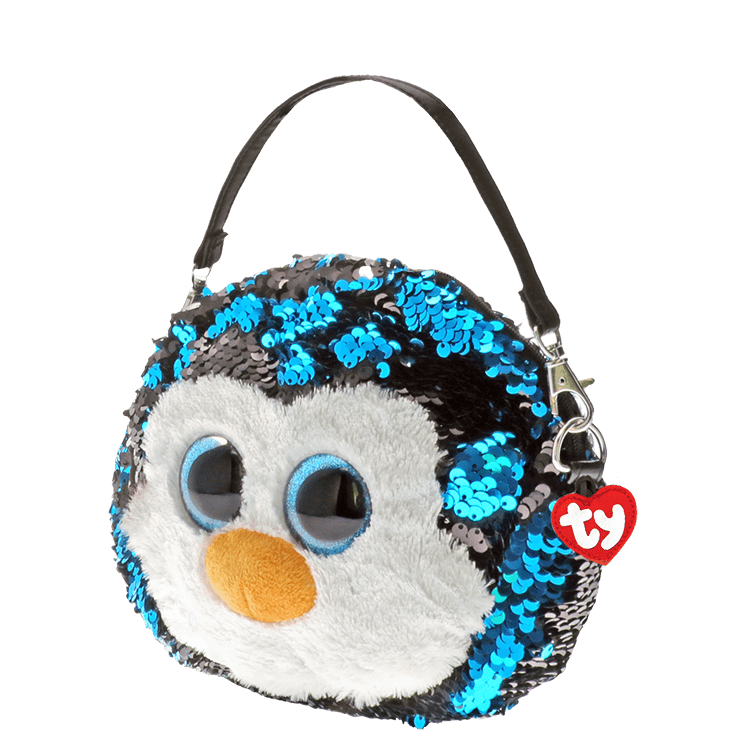 Ty Beanie Babies 95229 Ty Gear Waddles the Penguin Boo Purse Wristlet Sequined 