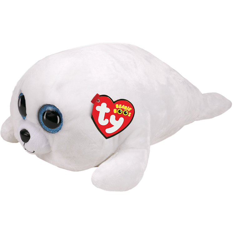 ty icy seal plush white large