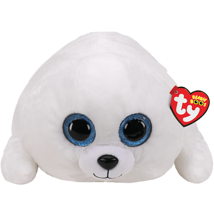 ty icy seal plush white large