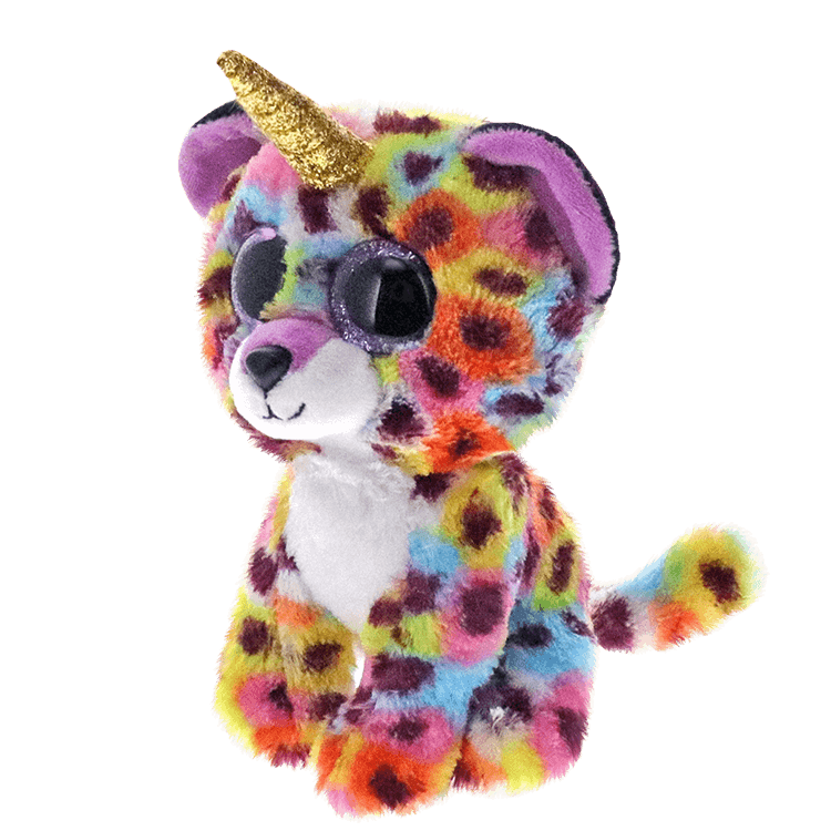 Beanie Boos Ty Silk Giselle 2019 Unicorn Rainbow Leopard Birthday May 12 6" for sale online 