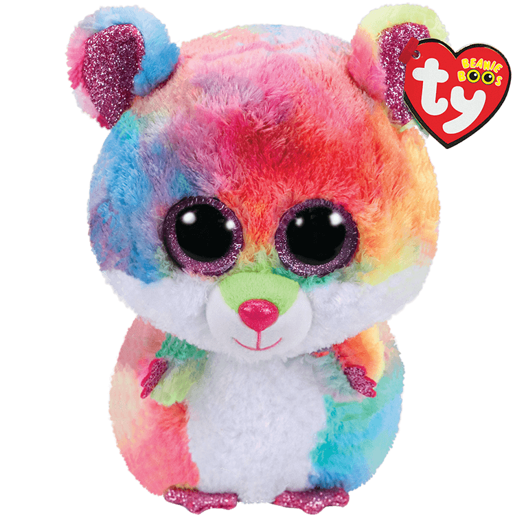 2018 Ty Beanie Boos 6" RODNEY Pink Hamster Stuffed Animal Plush w/ Ty Heart Tags 