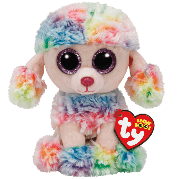 TY BEANIE BABIES BOOS RAINBOW POODLE PLUSH SOFT TOY NEW WITH TAG 