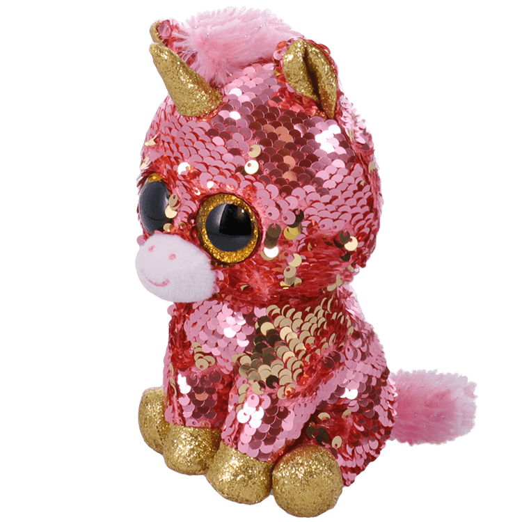 Sunset Reversible Sequin Coral Unicorn Official Ty Store