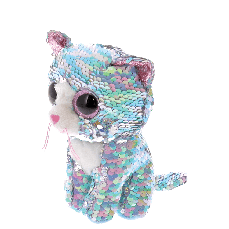 Whimsy - Reversible Sequin Blue Cat :: Ty Store