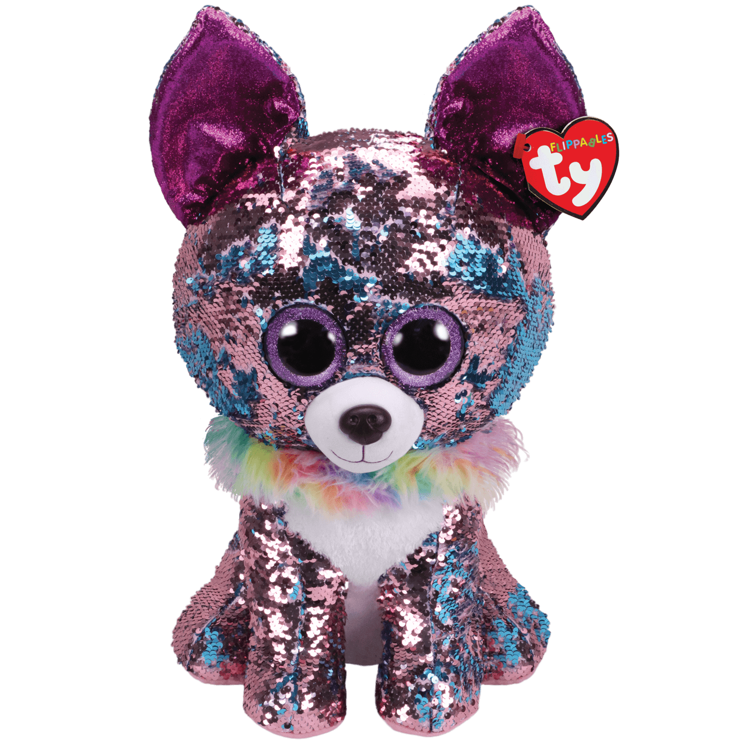 Yappy - Reversible Sequin Blue/Purple Chihuahua Large :: Ty Store