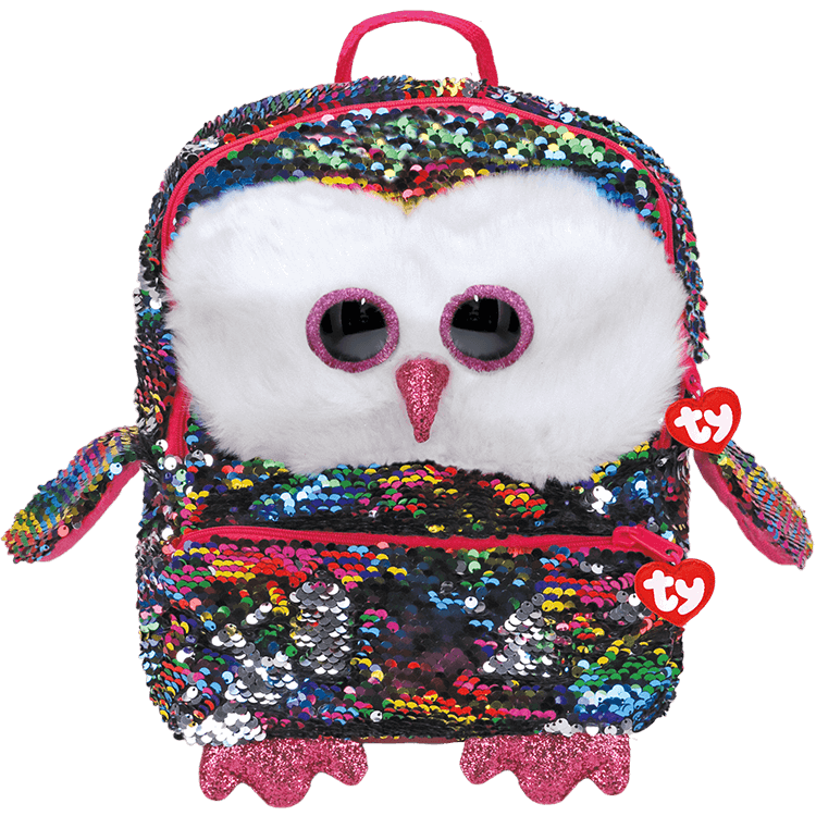 sequin owl beanie boo